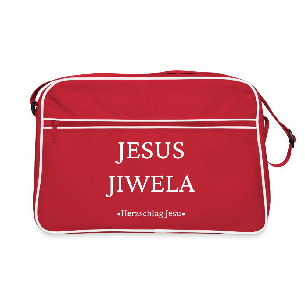 Retro Tasche - Jesus Jiwela - Romenes - Rot/Weiß