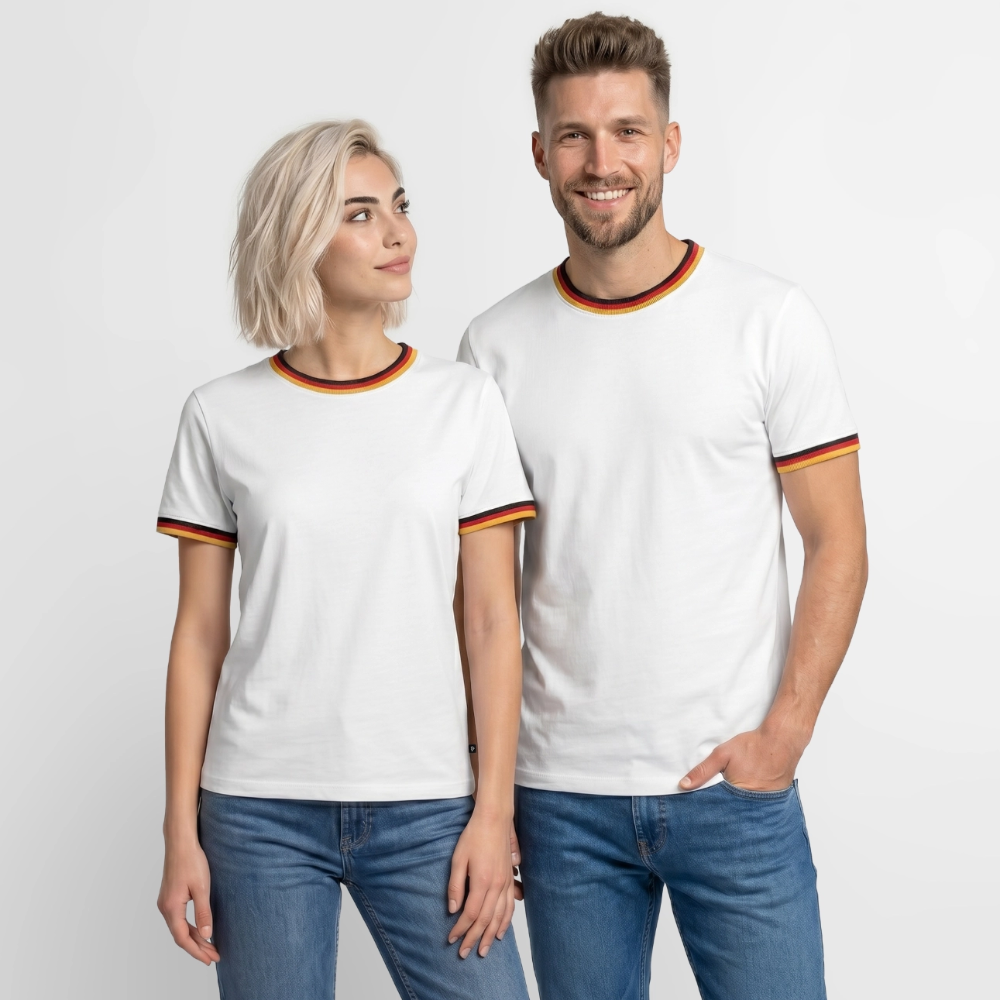 Deutschland T-Shirt - Deutschland für Jesus - Weiß/Dreifarbig