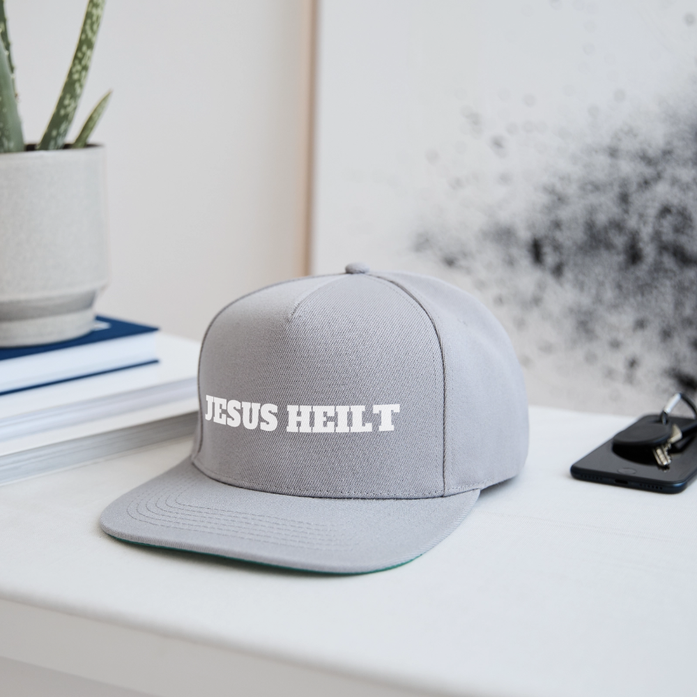 Snapback Cap - Jesus Heilt - Graphit/Graphit