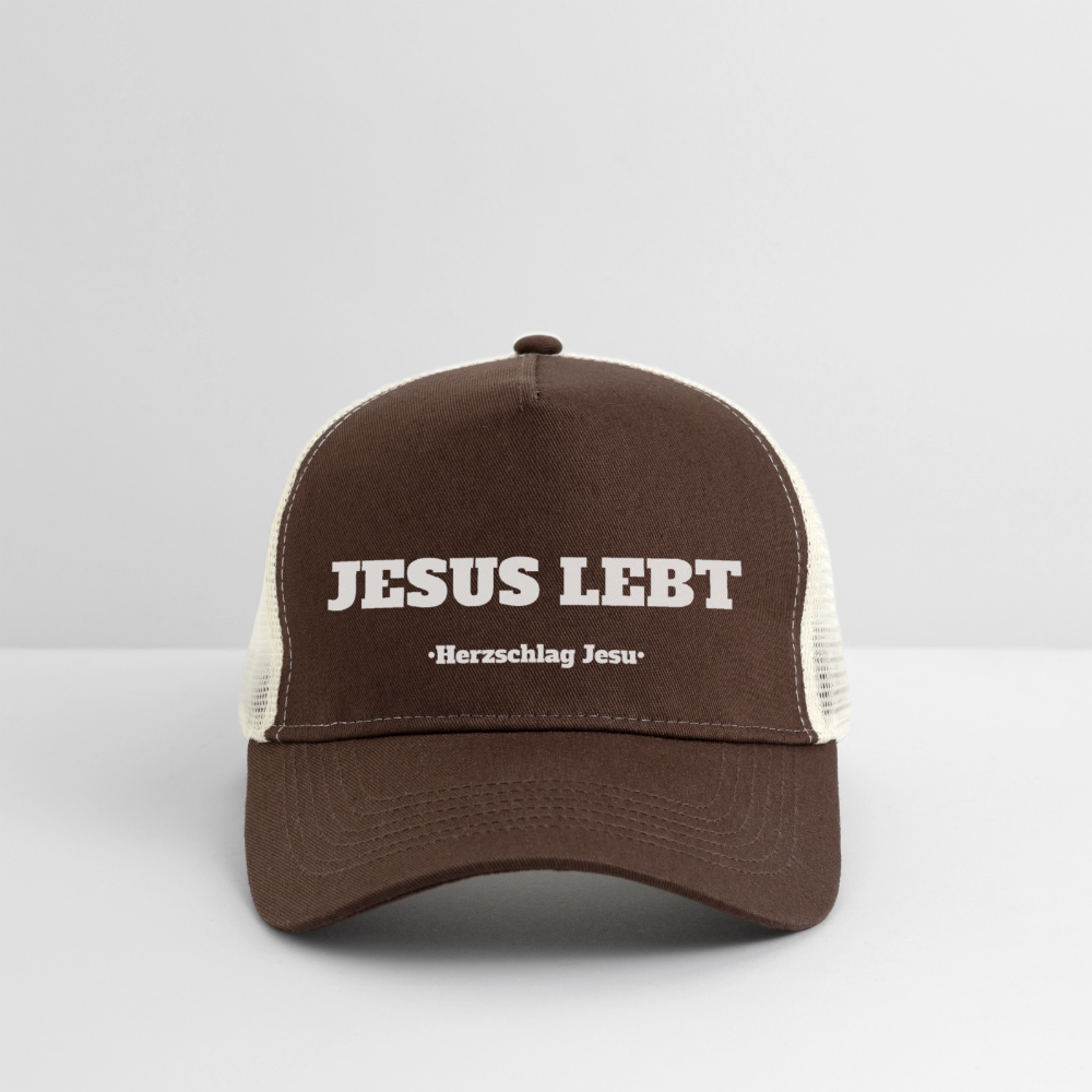 Trucker Cap - Jesus Lebt - Braun/Beige