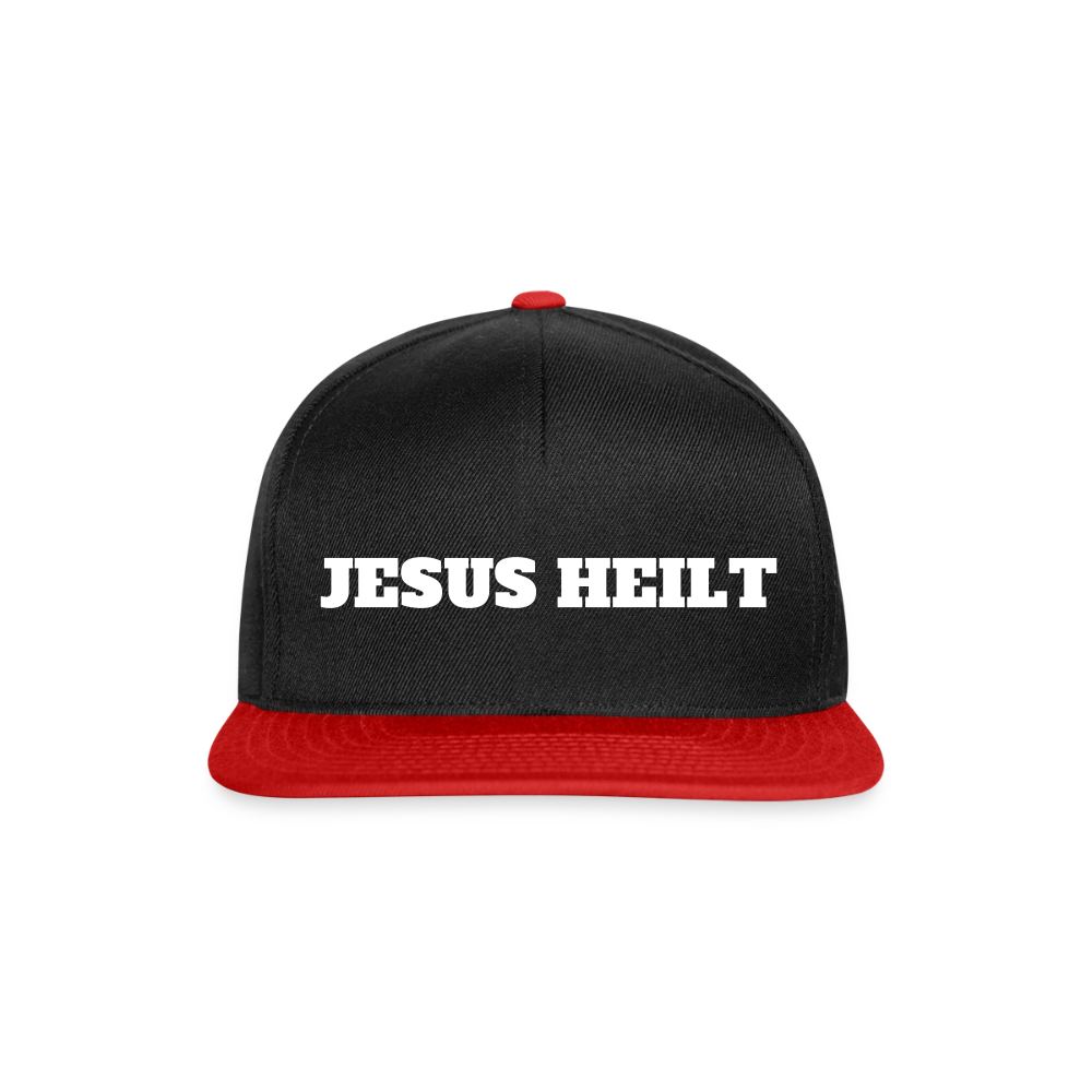 Snapback Cap - Jesus Heilt - Schwarz/Rot