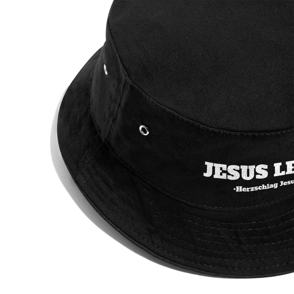 Bucket Hat - Jesus Lebt - Schwarz