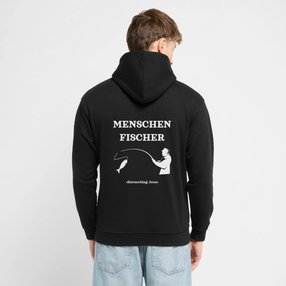 Hoodie -  Menschen Fischer - Schwarz