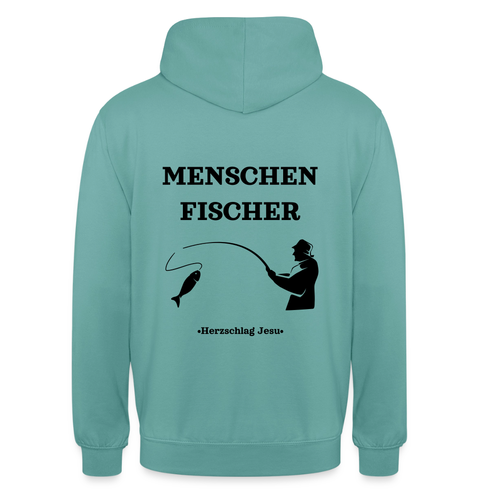 Hoodie - Menschen Fischer - Pastelltürkis