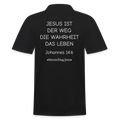 Männer Poloshirt - Johannes 14:6 - Schwarz