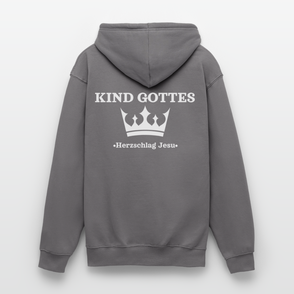 Hoodie - Kind Gottes - mit Krone - Mittelgrau