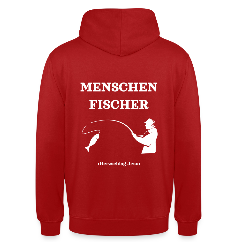 Hoodie -  Menschen Fischer - Rot