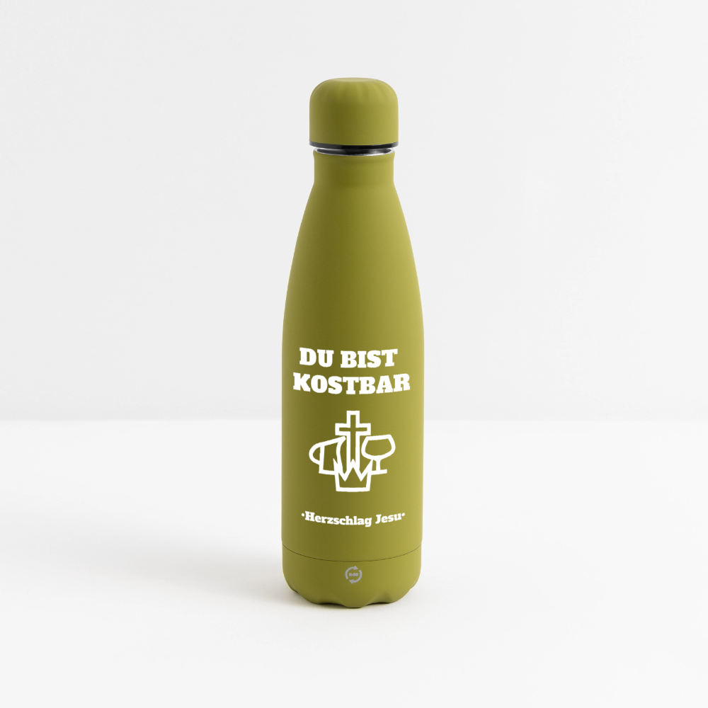 Matte Thermosflasche 500 ml - Olivgrün 