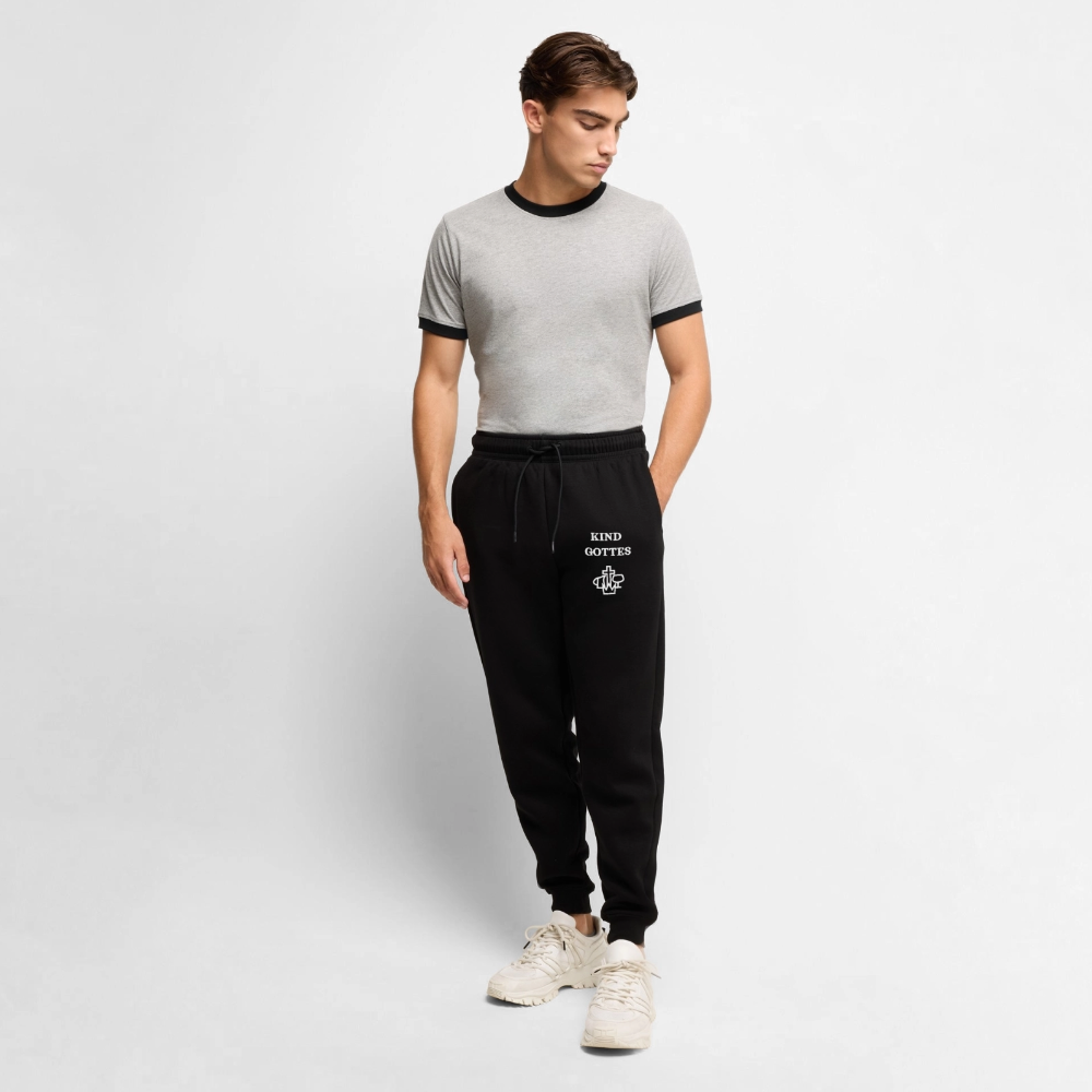 Männer Bio Jogginghose - Kind Gottes Design - Schwarz