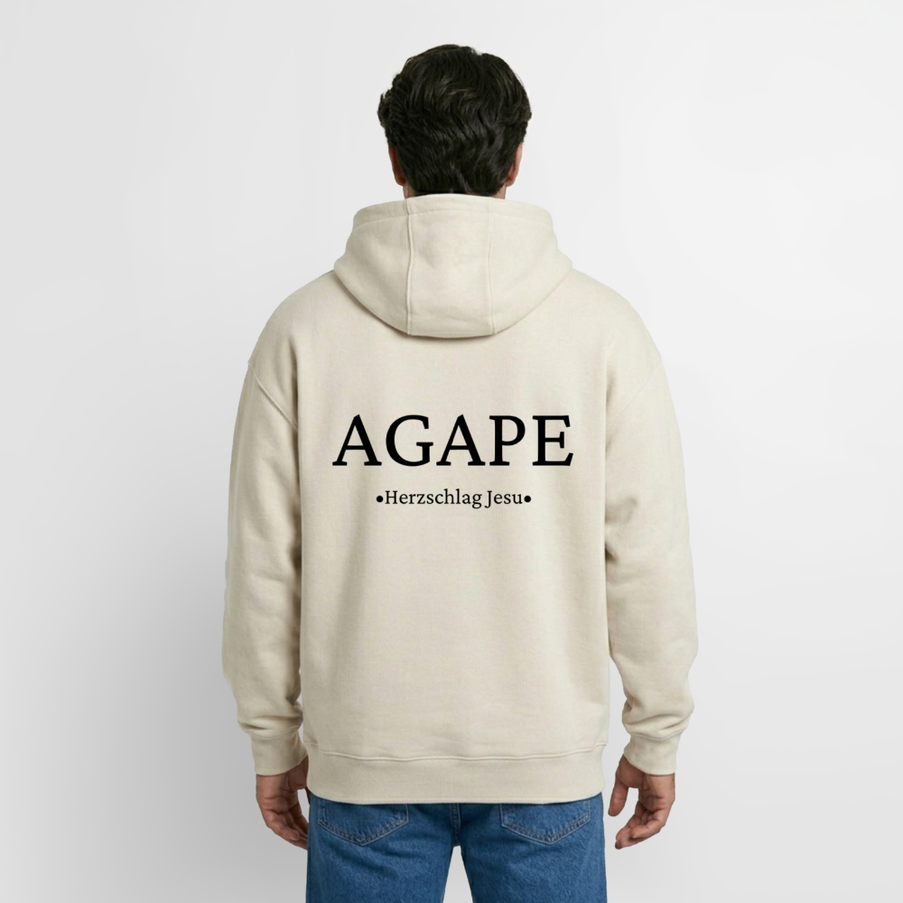Oversized Heavyweight Kapuzenjacke - Agape - Beige