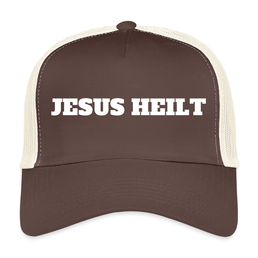 Trucker Cap - Jesus Heilt - Braun/Beige