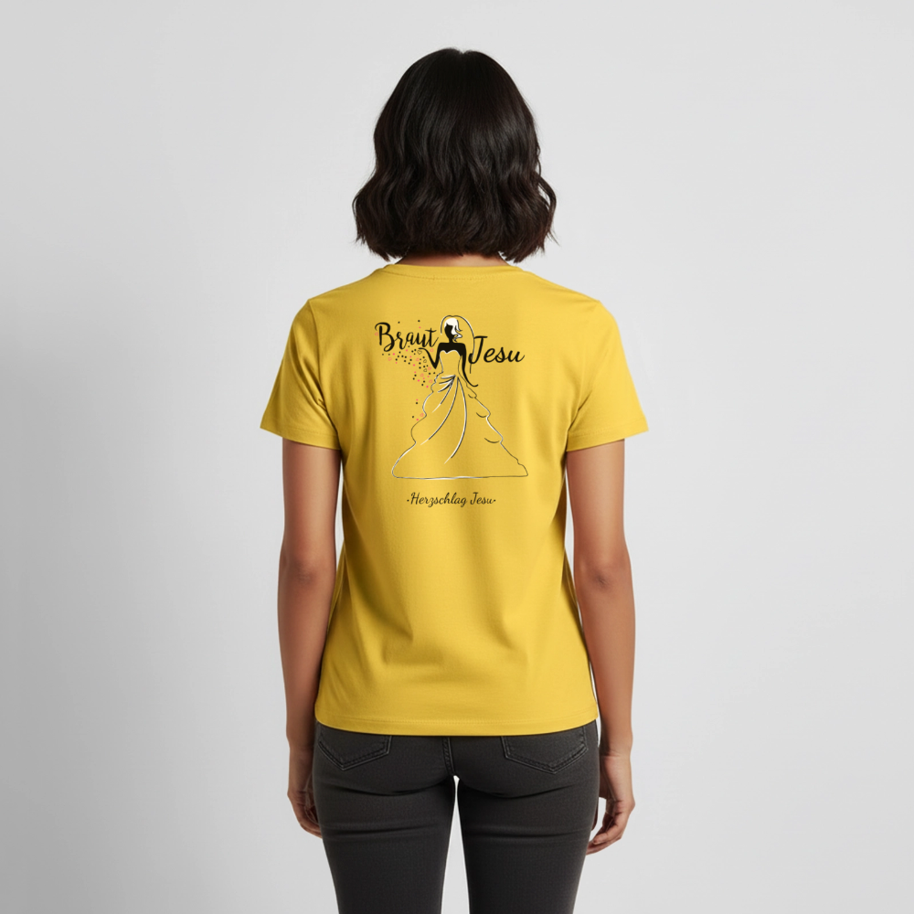 Frauen Premium T-Shirt - Braut Jesu - Sonnengelb