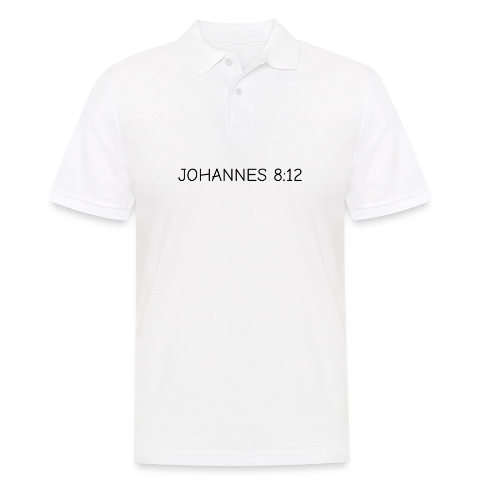 Männer Poloshirt -  Johannes 8:12 - Weiß