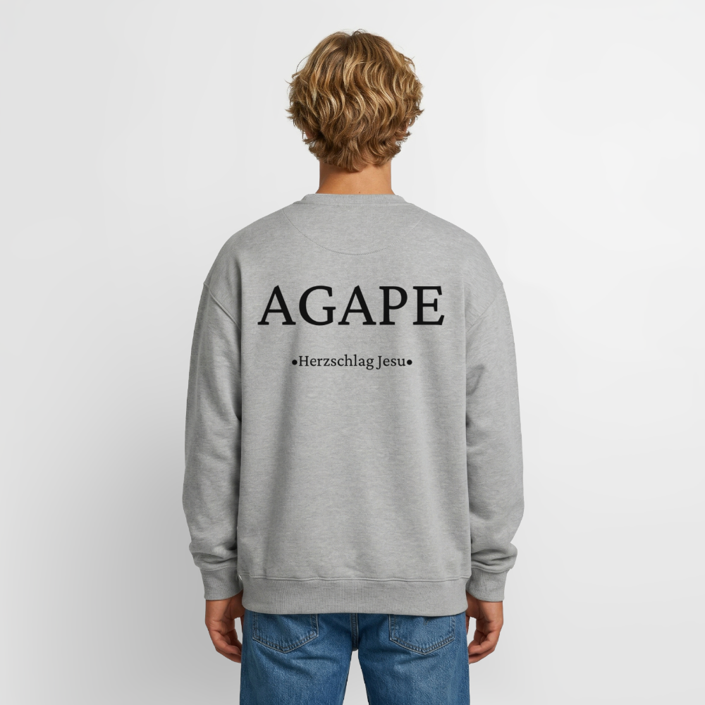 Oversized Heavyweight Sweatshirt - Agape - Grau meliert