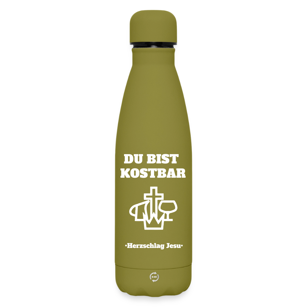 Matte Thermosflasche 500 ml - Olivgrün 