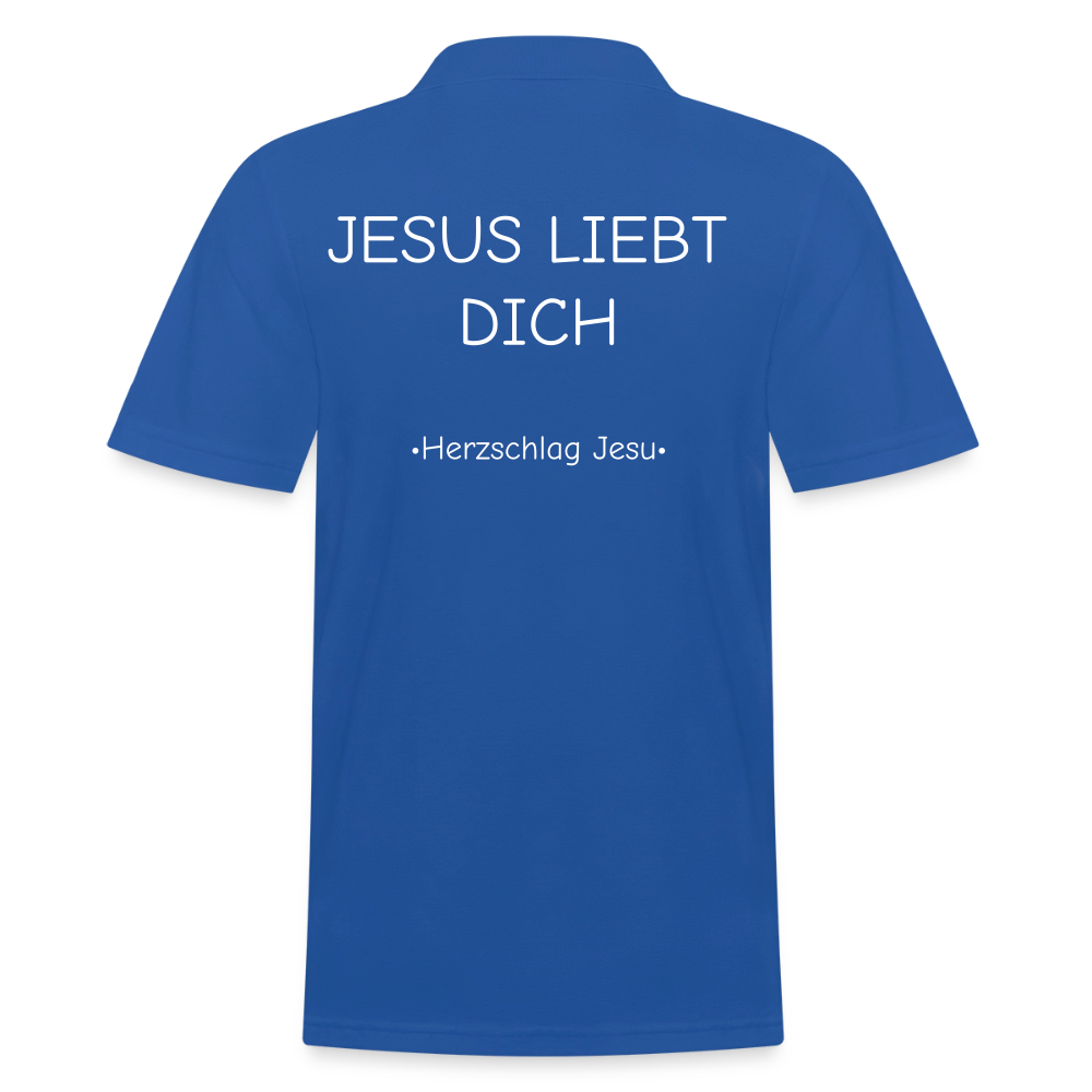 Männer Poloshirt - Jesus liebt dich - Royalblau