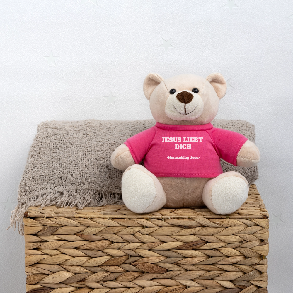 Teddy - Jesus liebt dich - Pink