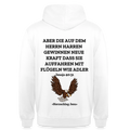 Unisex Hoodie - Jesaja 40:31 - Mit Adler - Weiß