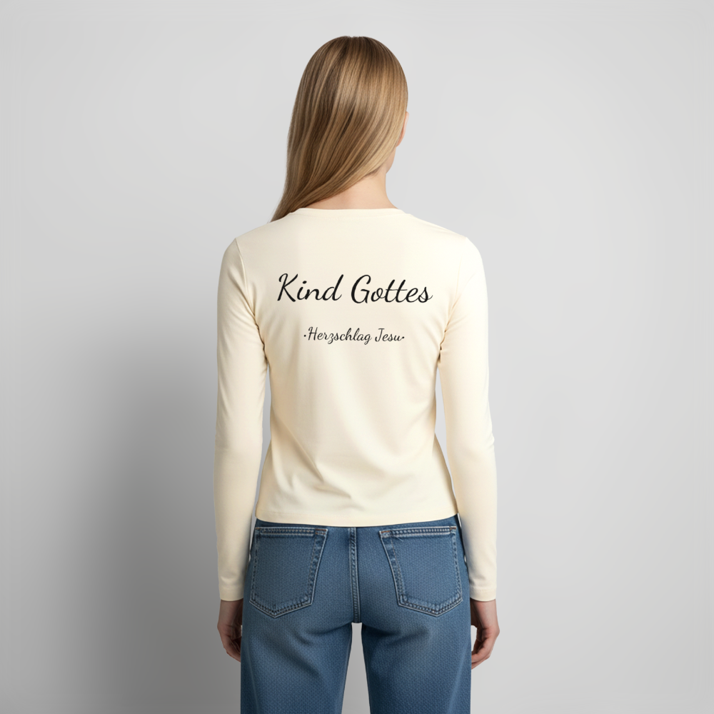 Frauen Langarmshirt - Kind Gottes - Creme