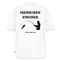 Premium Oversized Bio T-Shirt - Menschen Fischer - Weiß