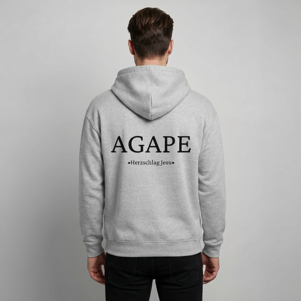 Premium Oversized Hoodie  - Agape - Grau meliert