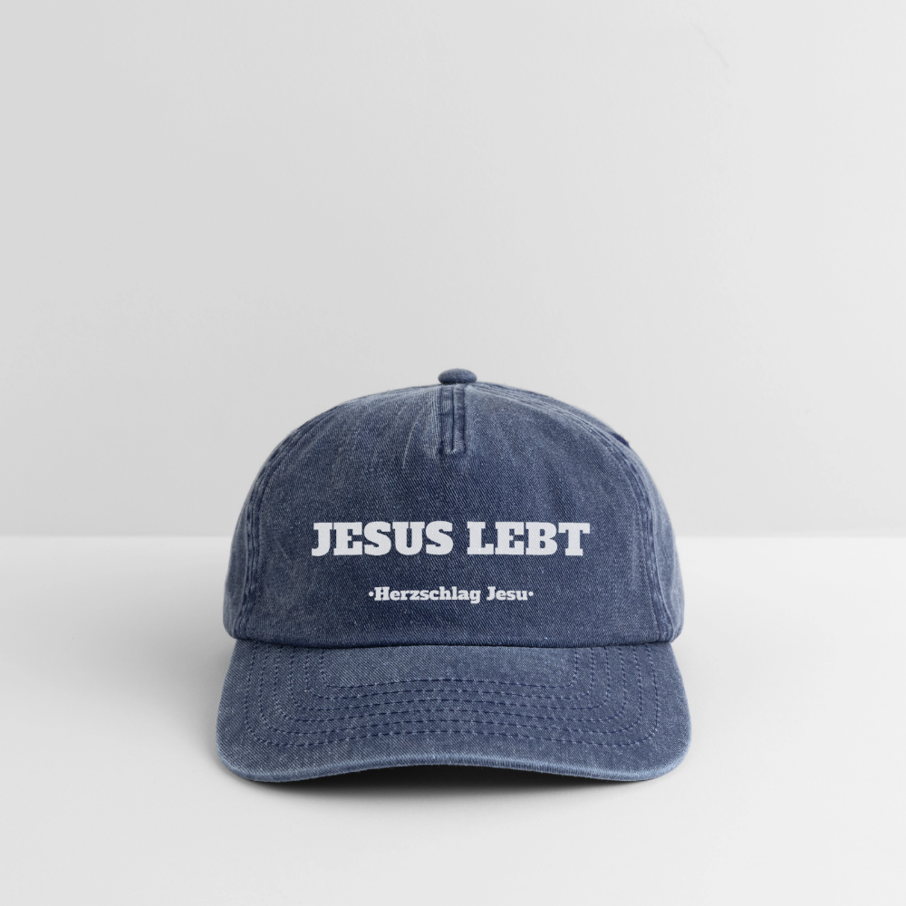 Relaxed Vintage Cap - Jesus Lebt - Vintage Denim