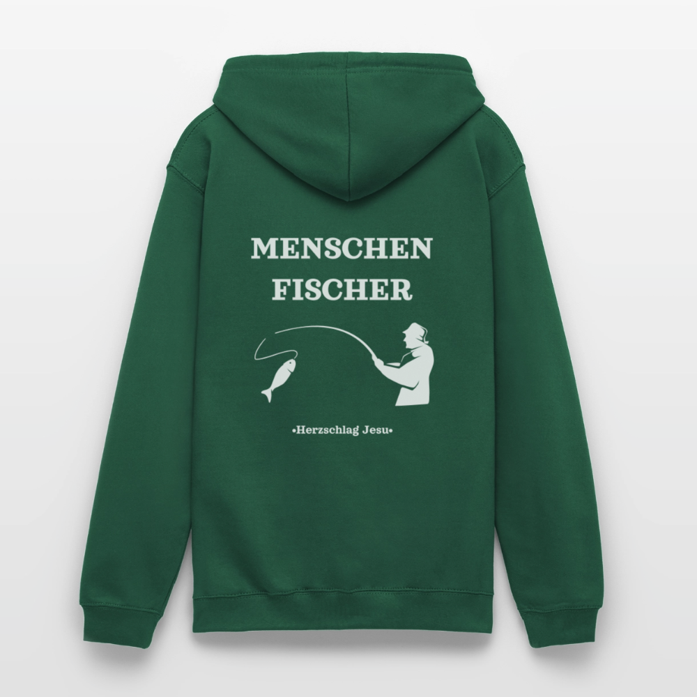 Hoodie -  Menschen Fischer - Flaschengrün