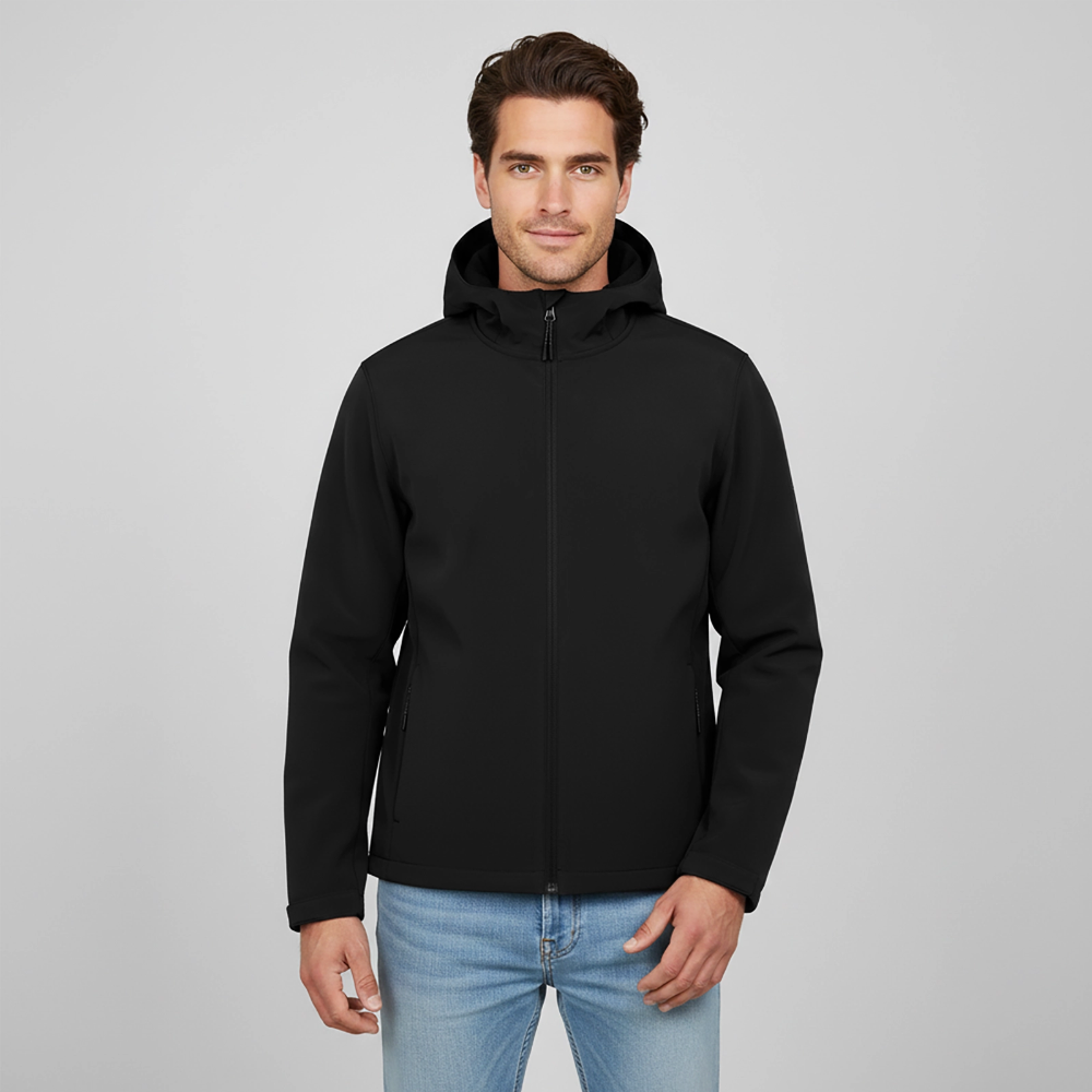 Männer Softshell-Jacke - Johannes 14:6 Jesus ist der Weg, die Wahrheit, das Leben - Schwarz