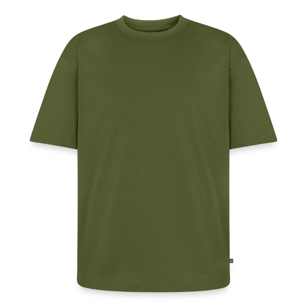 Premium Oversized Bio T-Shirt - Menschen Fischer - Khaki