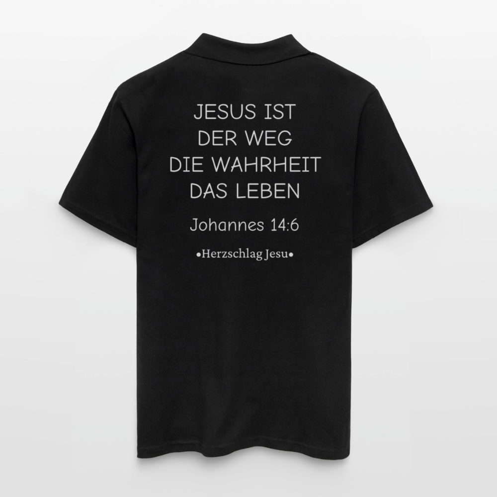 Männer Poloshirt - Johannes 14:6 - Schwarz