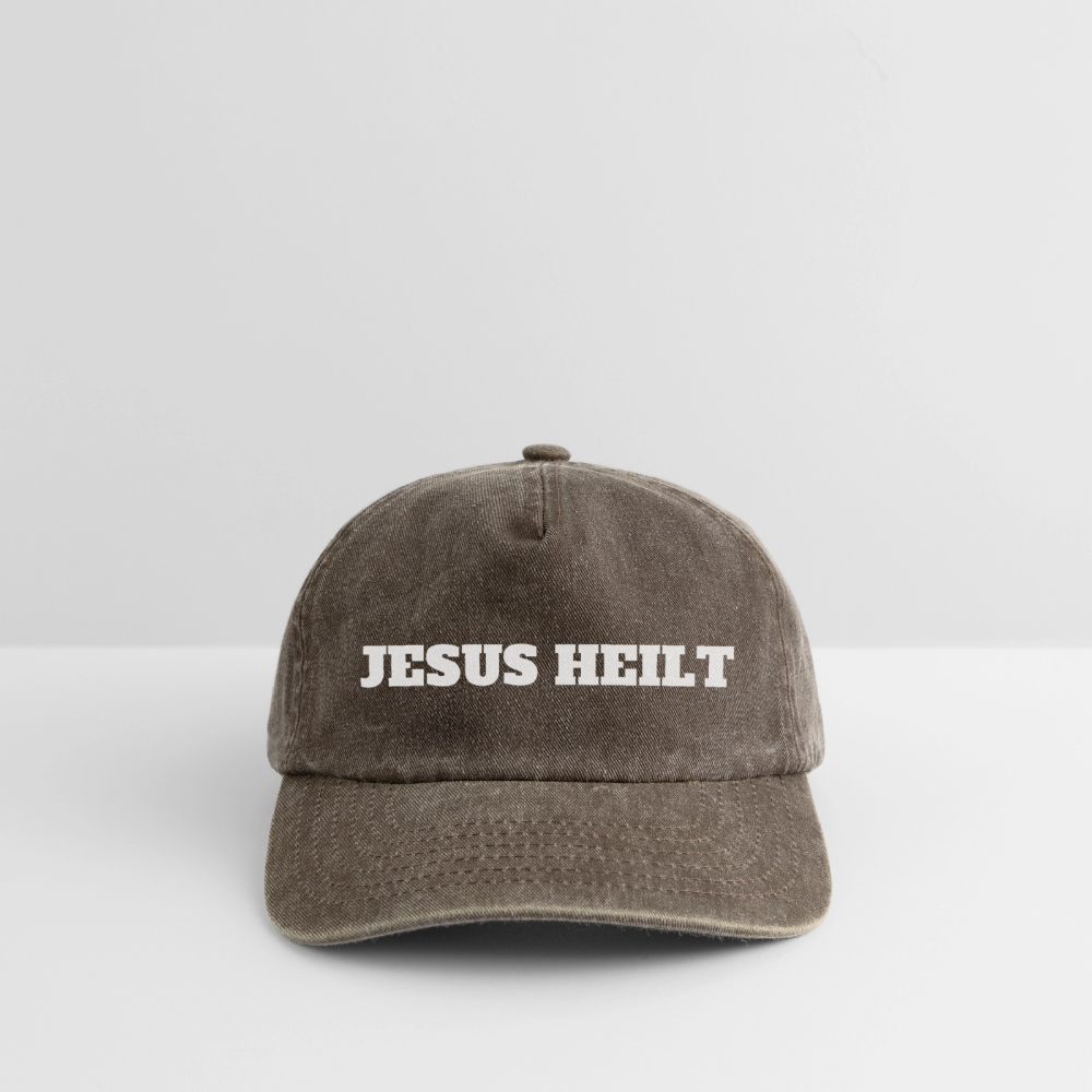 Relaxed Vintage Cap - Jesus Heilt - Vintage Braun