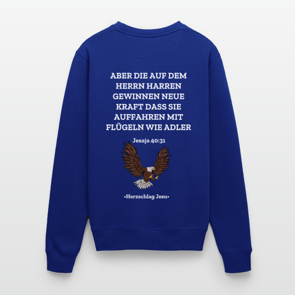 Männer Premium Pullover - Jesaja 40:31 mit Adler - Royalblau