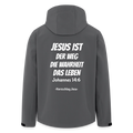 Männer Softshell-Jacke - Johannes 14:6 Jesus ist der Weg, die Wahrheit, das Leben - Anthrazit