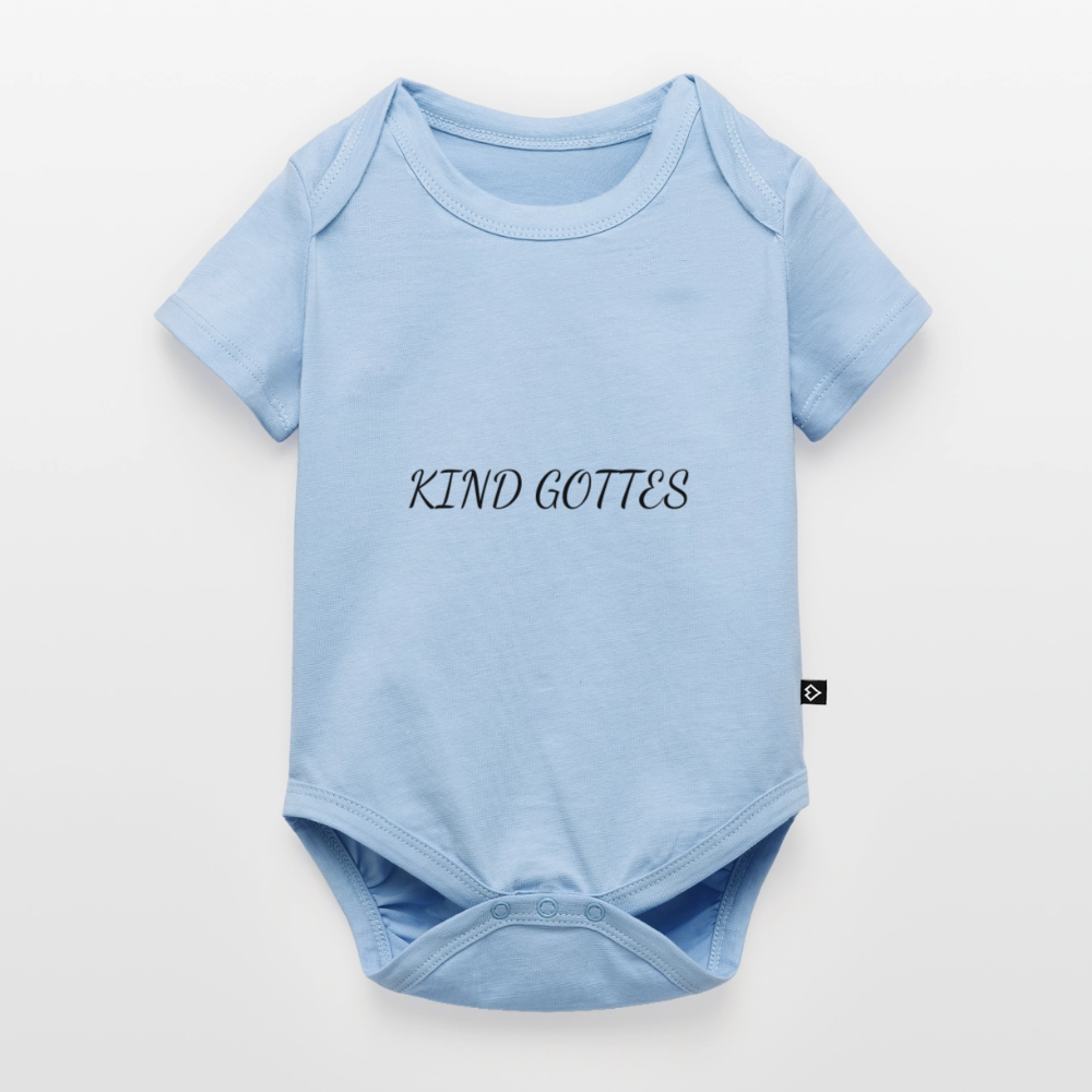 Baby Bio-Kurzarm-Body - KIND GOTTES - Hellblau
