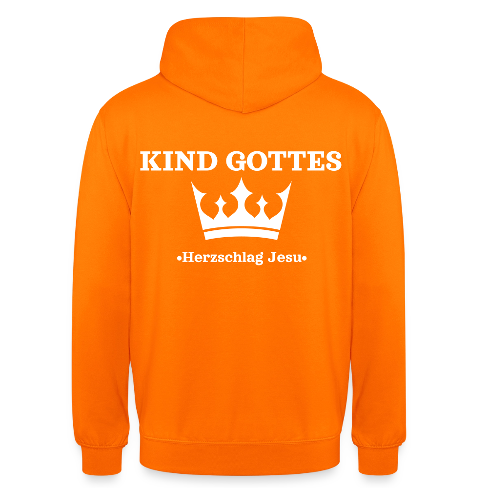 Hoodie - Kind Gottes - mit Krone - Orange