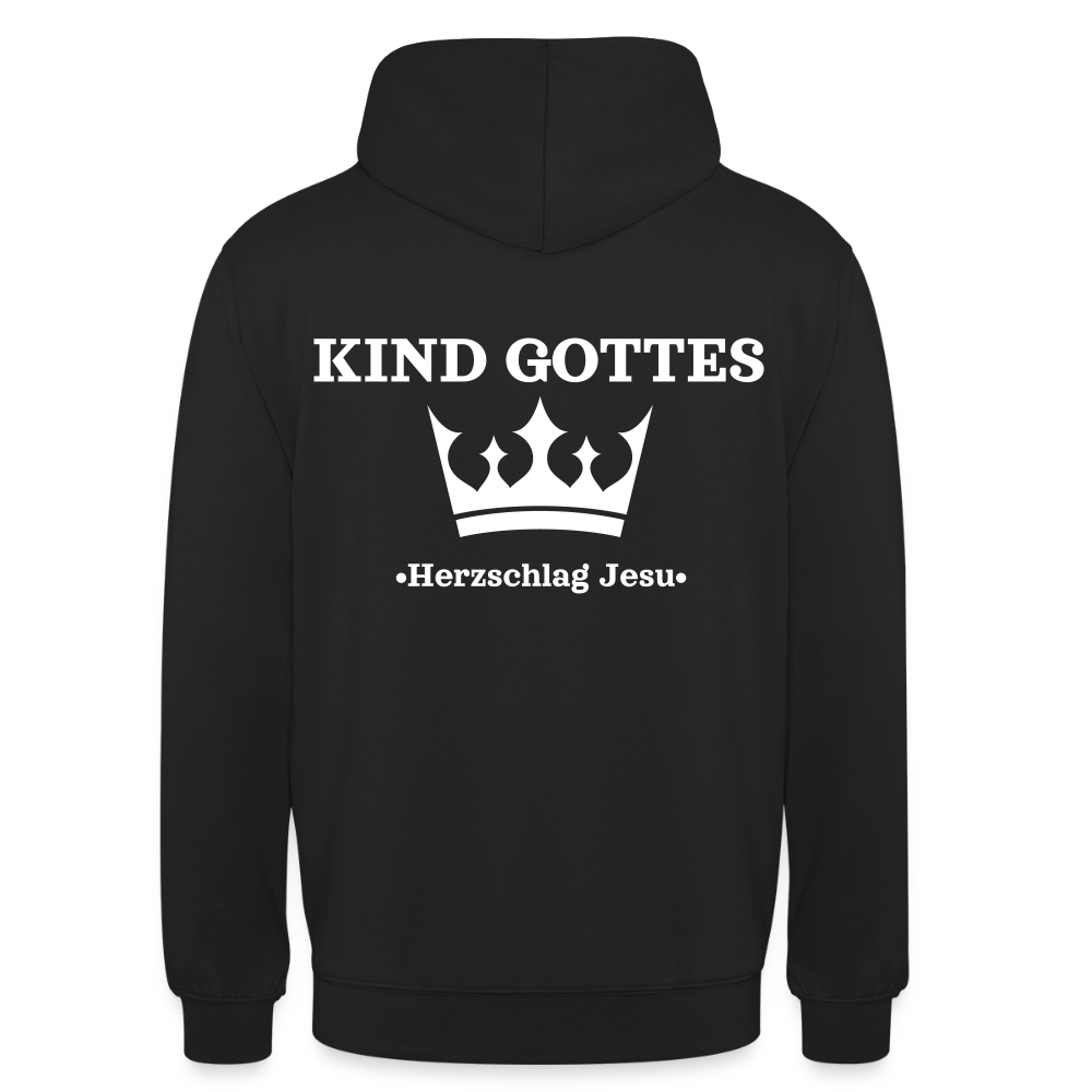 Hoodie - Kind Gottes - mit Krone - Schwarz