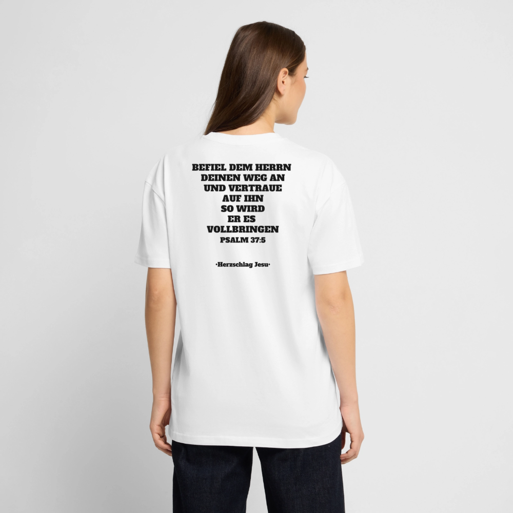 Oversized Heavyweight Unisex T-Shirt - Psalm 37:5 - Weiß