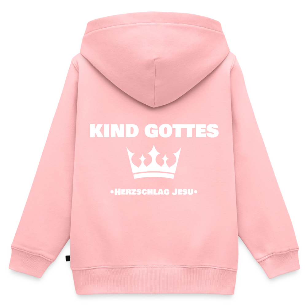 Kinder Premium Kapuzenjacke - Kind Gottes - mit Krone - Rosa