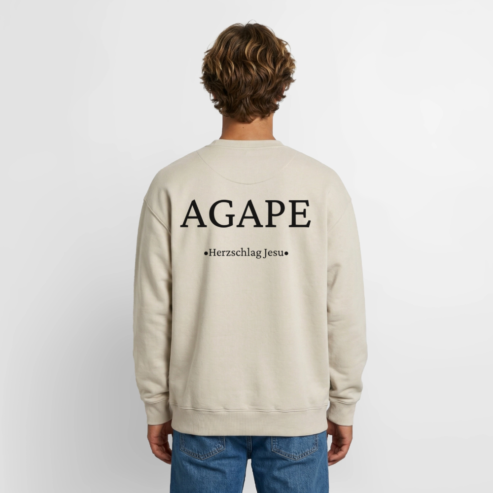 Oversized Heavyweight Sweatshirt - Agape - Beige