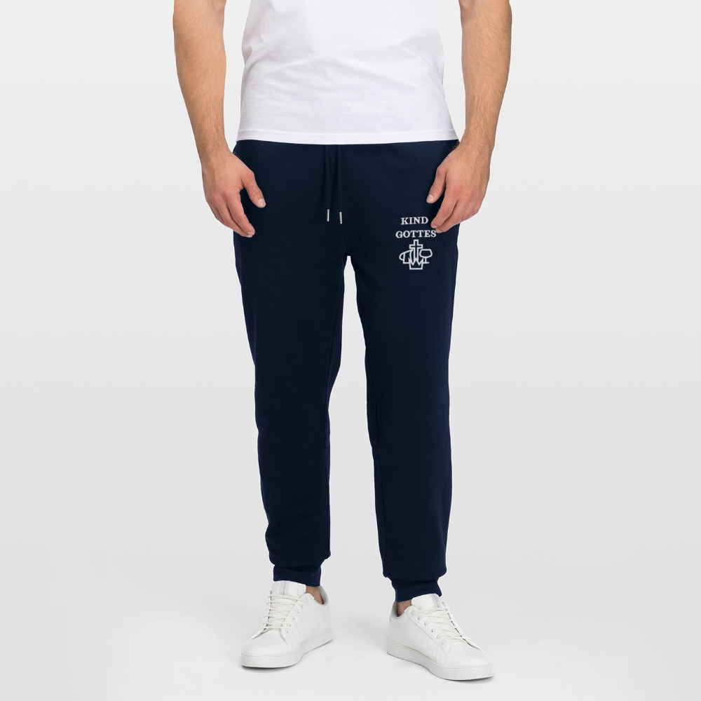 Premium Bio Jogginghose Mover - Kind Gottes Design - Navy