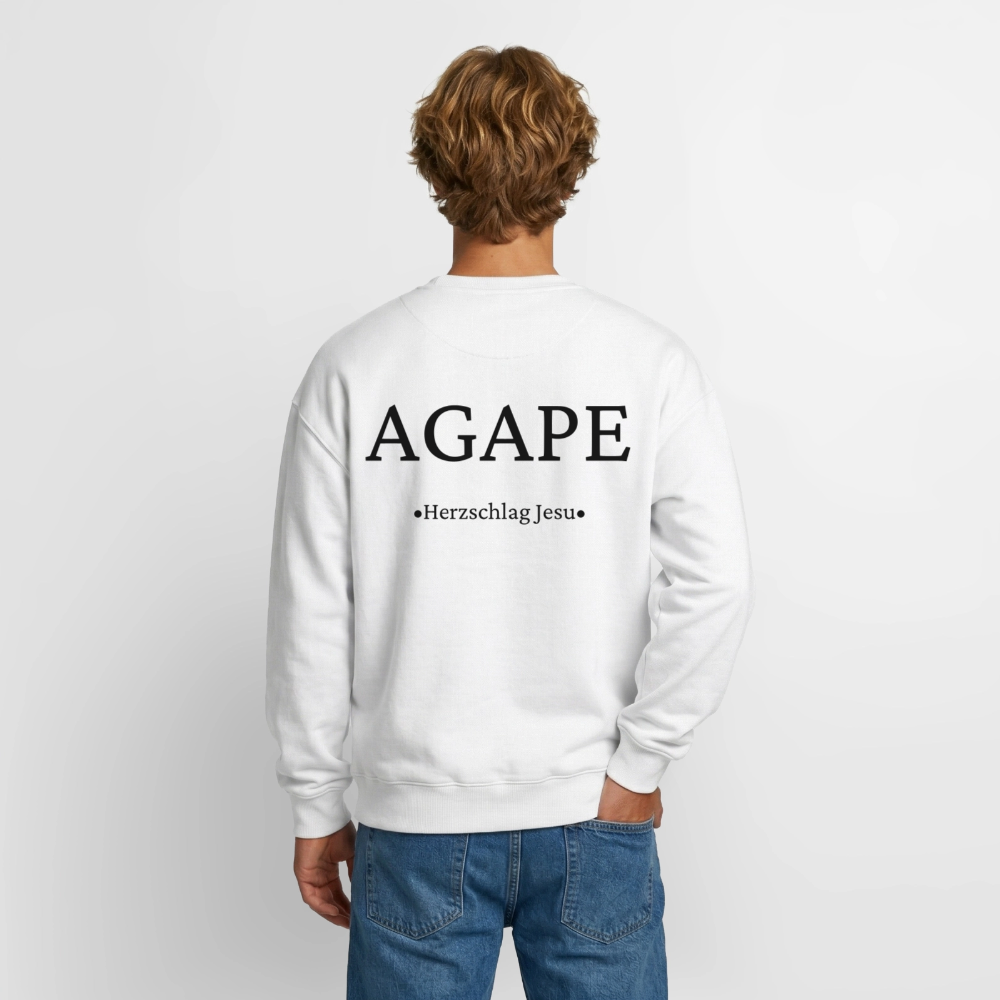 Oversized Heavyweight Sweatshirt - Agape - Weiß
