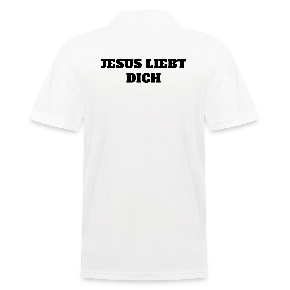 Männer Poloshirt - Jesus liebt dich - Weiß