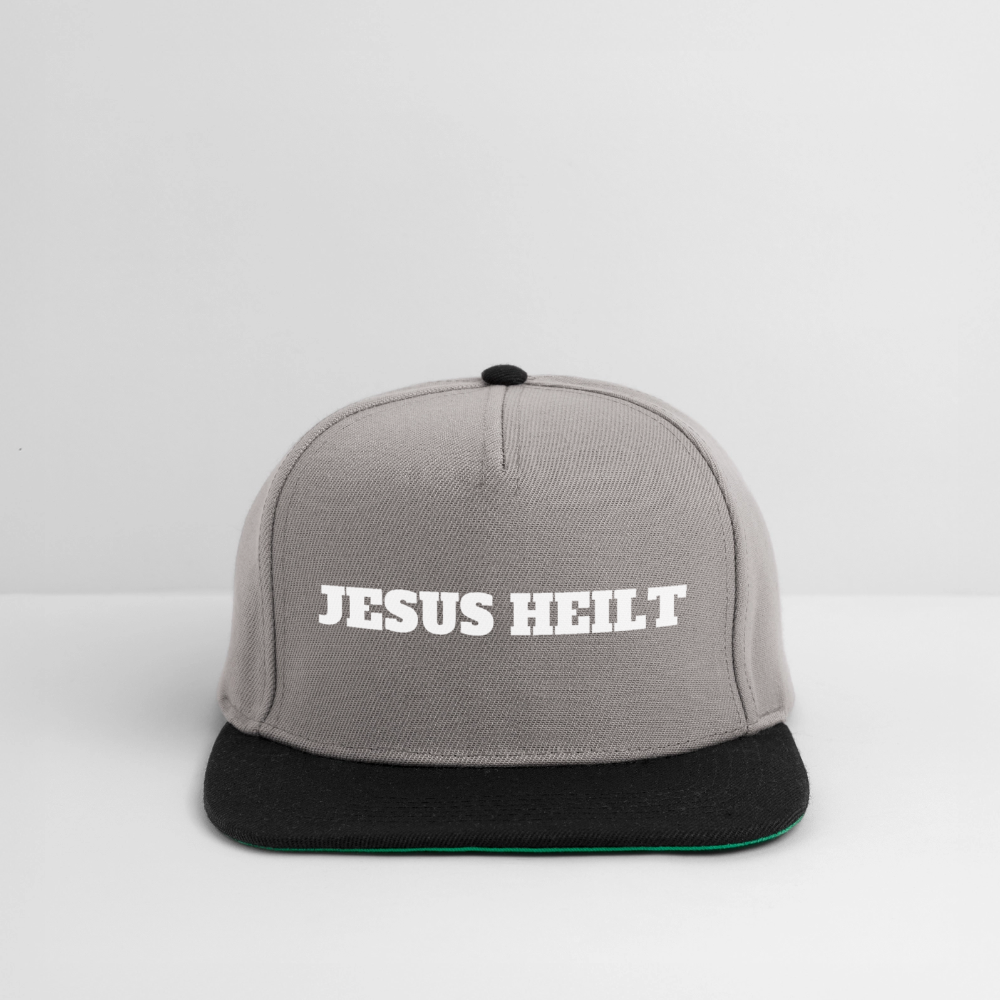 Snapback Cap - Jesus Heilt - Graphit/Schwarz