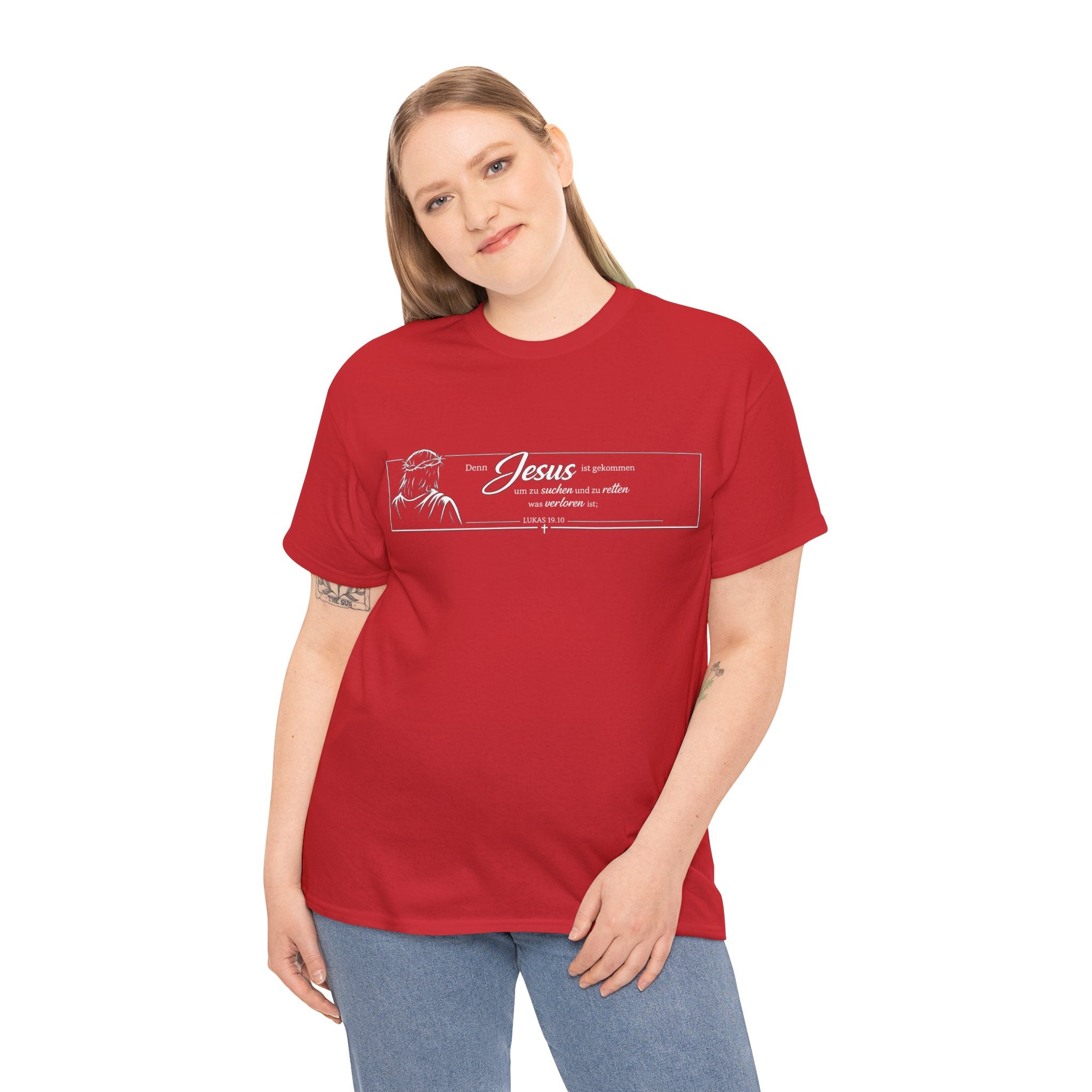 Lukas 19:10 ..Denn Jesus ist gekommen um zu suchen und zu retten was verloren ist,, Design T-Shirt