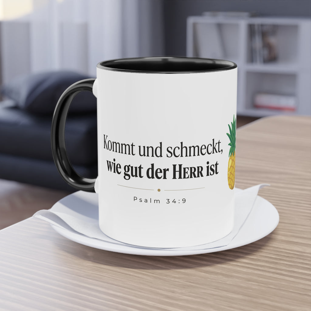 Kaffee Tasse - Kommt und schmeckt wie gut der Herr ist Psalm 34:9