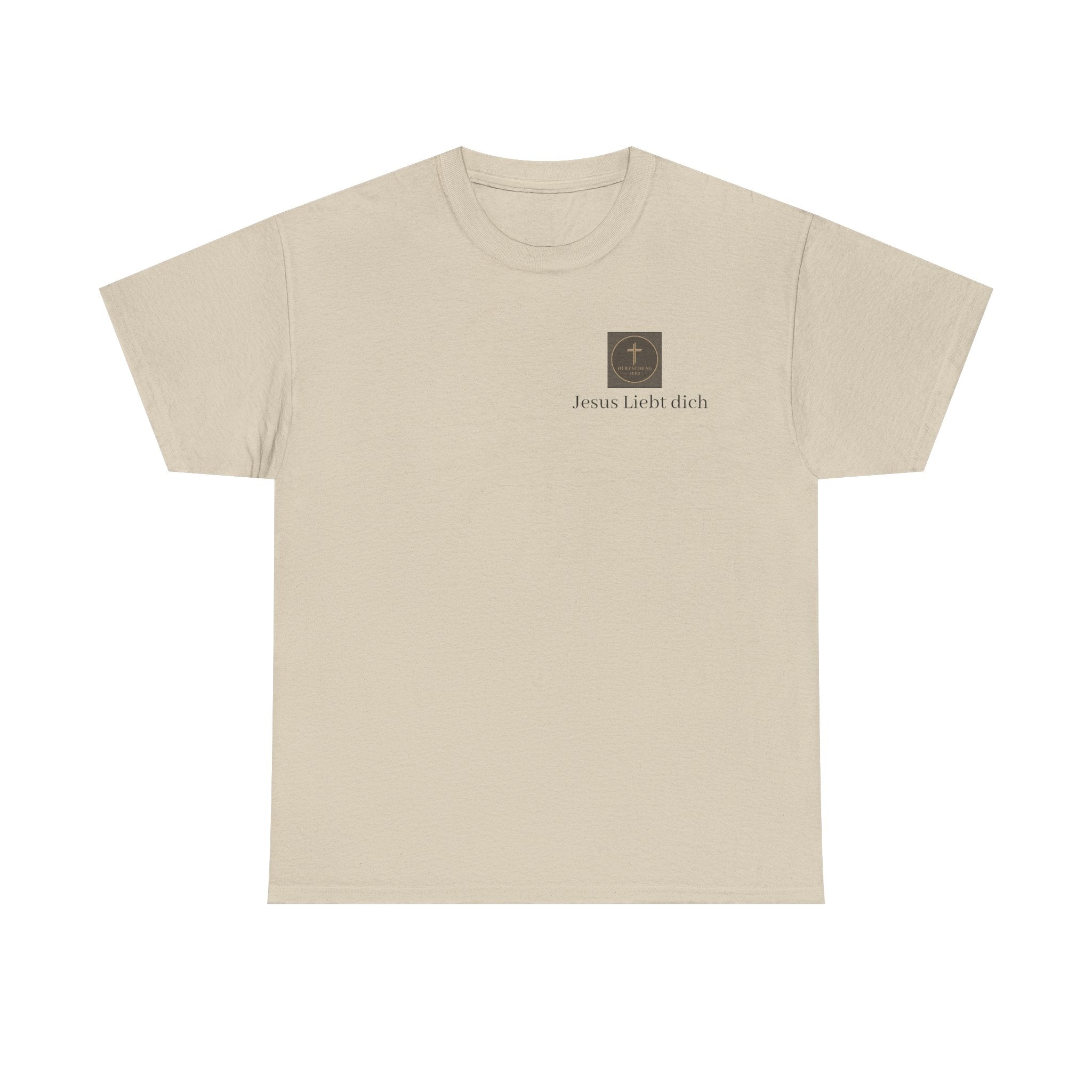 Jesus liebt dich T-Shirt mit Herzschlag Jesu Logo