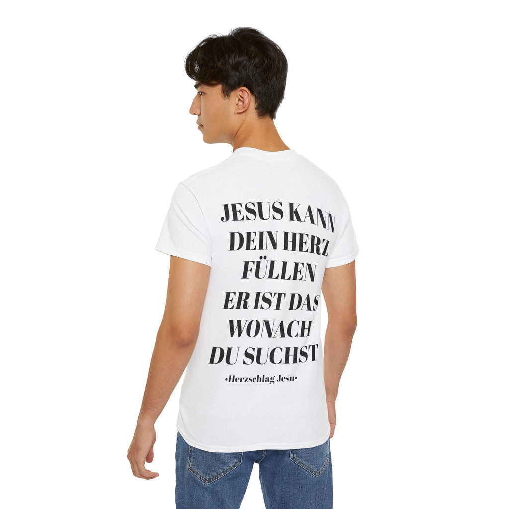 Heavyweight T-Shirt - Jesus kann dein Herz füllen er ist wonach du suchst