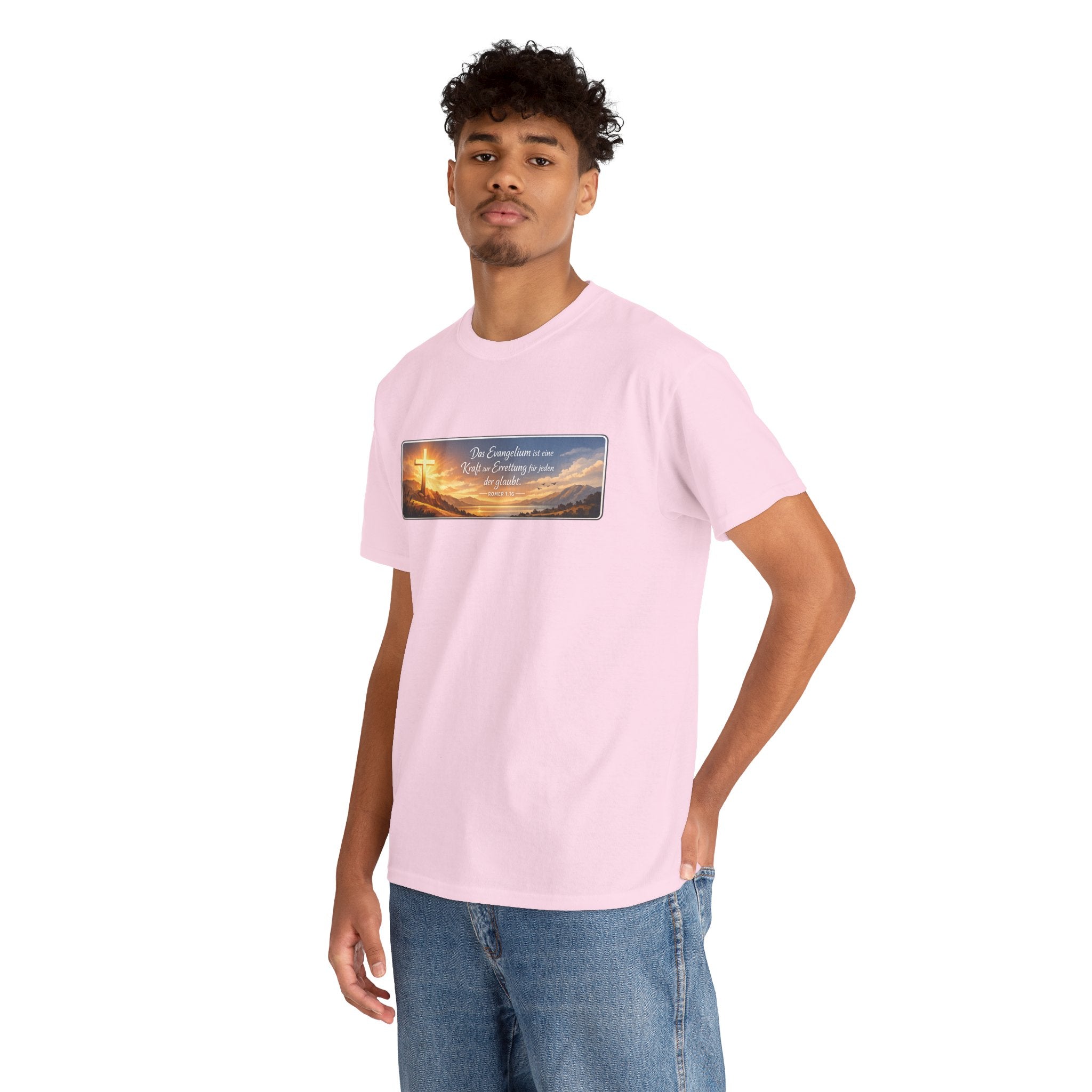 Römer 1:16 ,,Das Evangelium ist eine kraft zur Errettung für jeden der Glaubt,, Design T-Shirt
