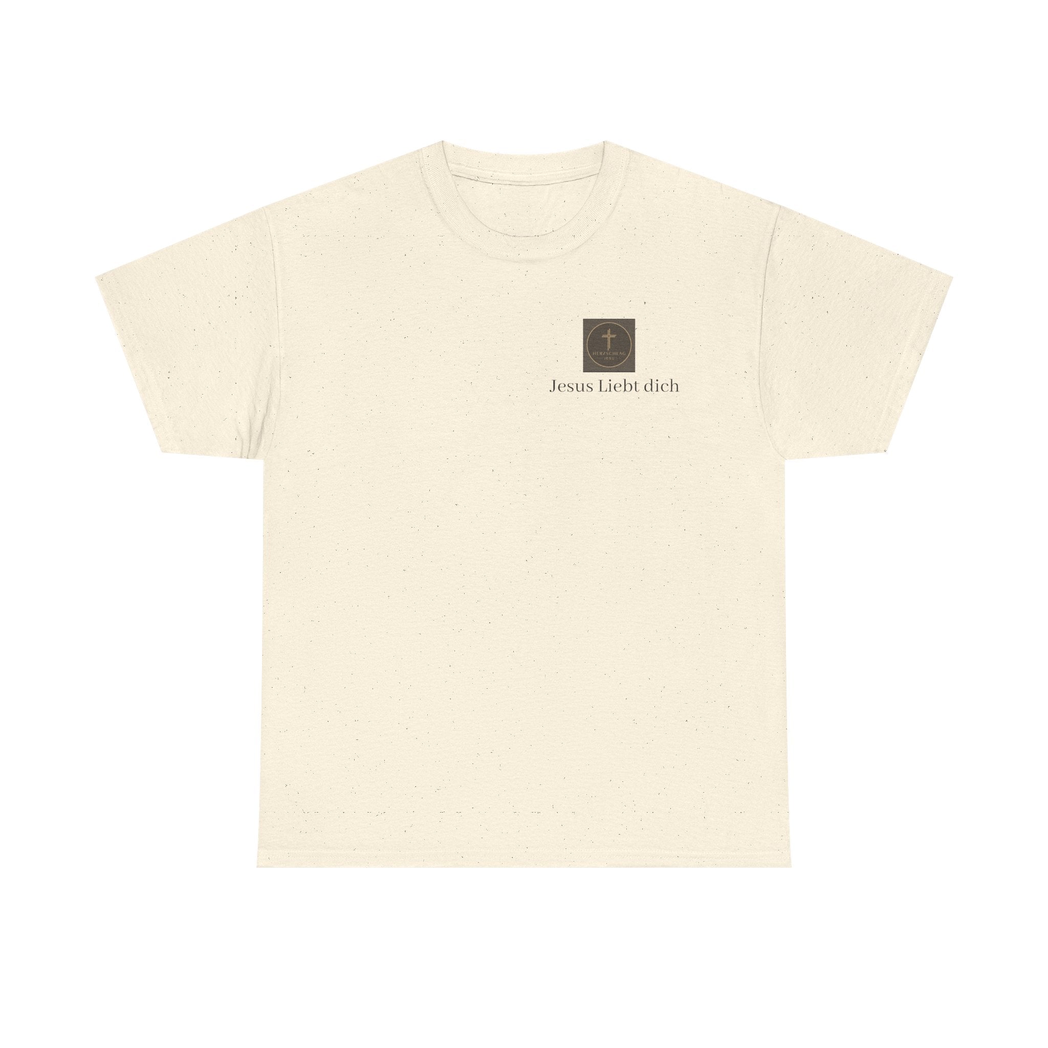 Jesus liebt dich T-Shirt mit Herzschlag Jesu Logo