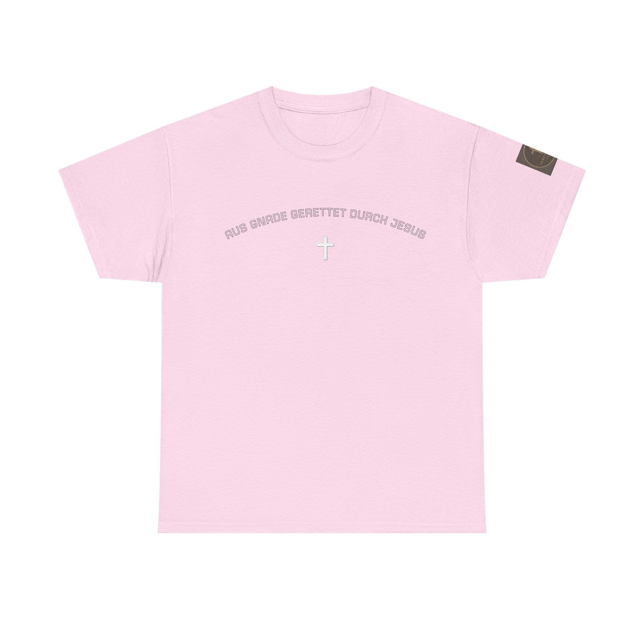 ,,Aus Gnade Gerettet durch Jesus,, Mit Kreuz T-Shirt